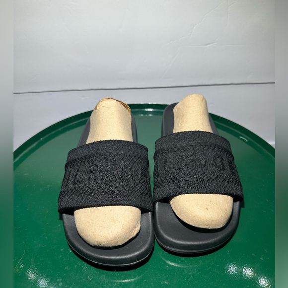 Tommy Hilfiger Womens Dollop Slide Sandals Size 8M Black Knit - Picture 3 of 6